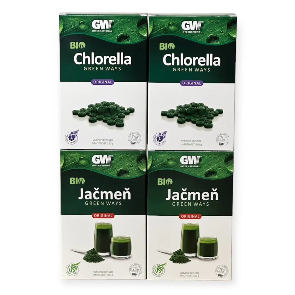 jačmeň chlorella green ways 3+1