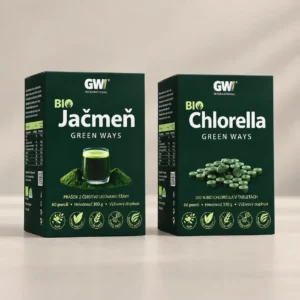 jačmeň prášok chlorella tabletky